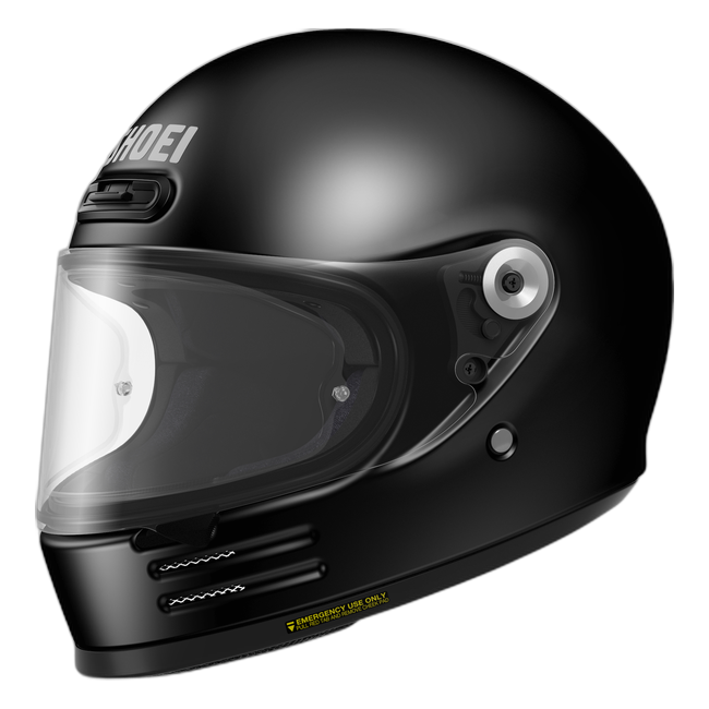 Shoei Glamster06 Black – Neo-Retro Full-Face Helmet ECE 22.06 – front view