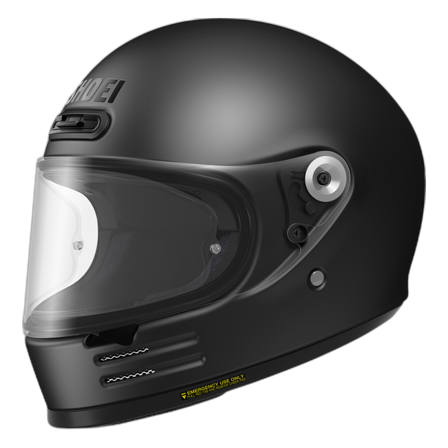 Shoei Glamster06 Matt Black – Neo-Retro Full-Face Helmet ECE 22.06 – front view