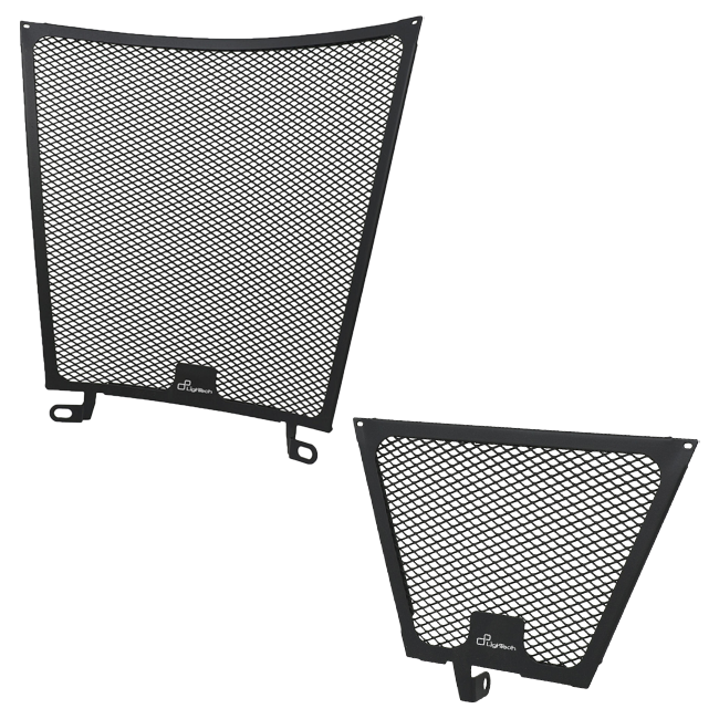LighTech GPRAP002 black radiator guard set for Aprilia RSV4
