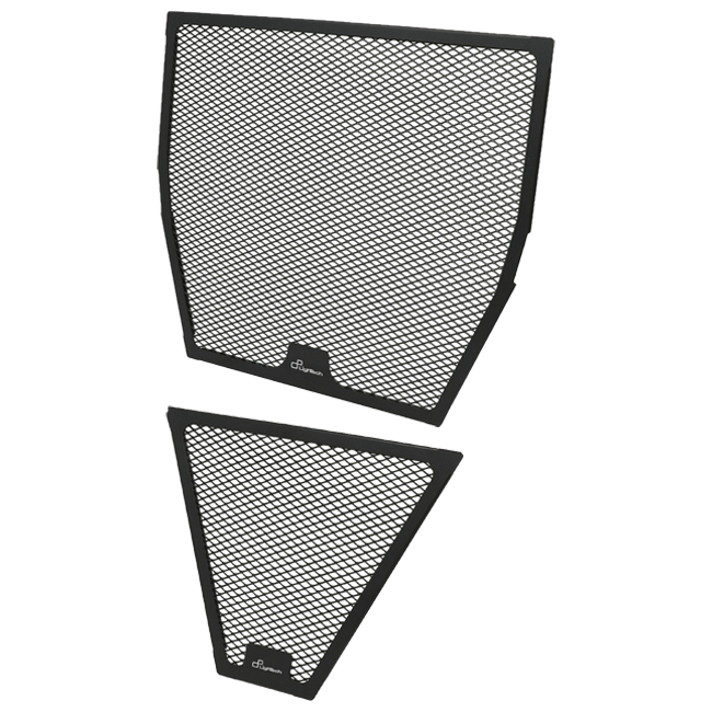 LighTech GPRDU006 black radiator guard set for Ducati Panigale V4 V4S V4R 2018-2024