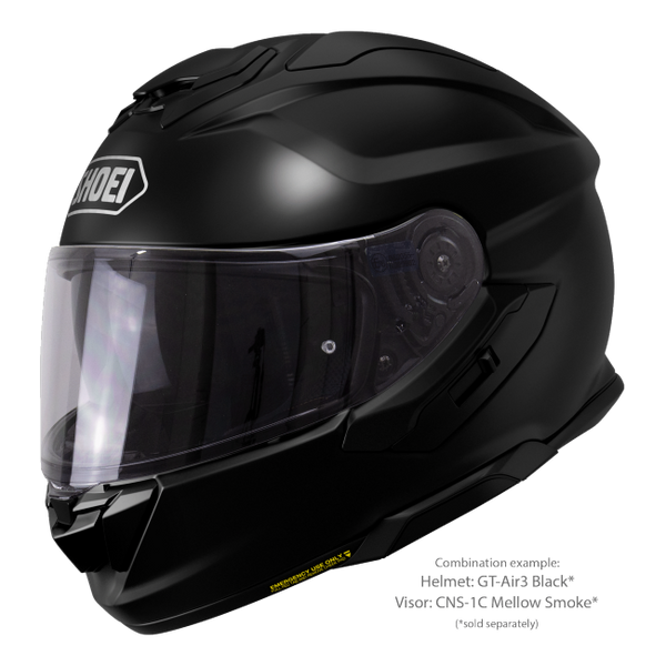 Shoei GT-Air3 Black – Sport-Touring Helmet with Sun Visor ECE 22.06 – with optional visor