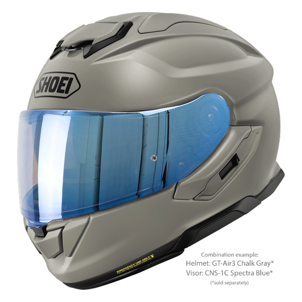 Shoei GT-Air3 Chalk Grey – Sport-Touring Helmet with Sun Visor ECE 22.06 – with optional visor