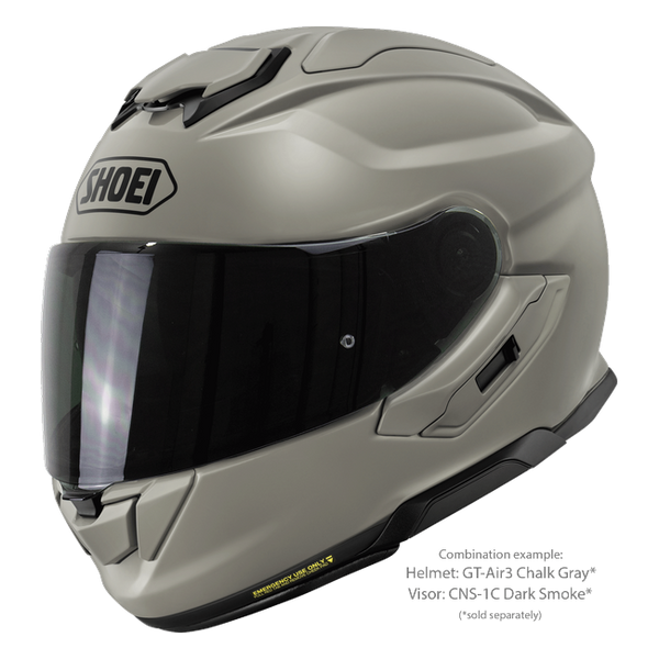 Shoei GT-Air3 Chalk Grey – Sport-Touring Helmet with Sun Visor ECE 22.06 – with optional visor