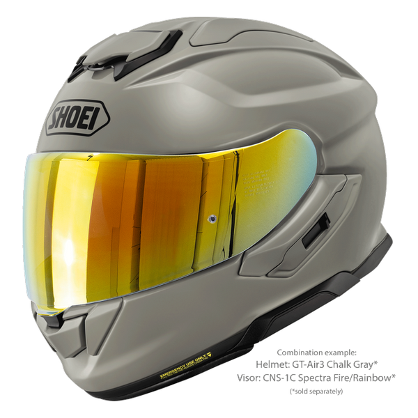 Shoei GT-Air3 Chalk Grey – Sport-Touring Helmet with Sun Visor ECE 22.06 – with optional visor