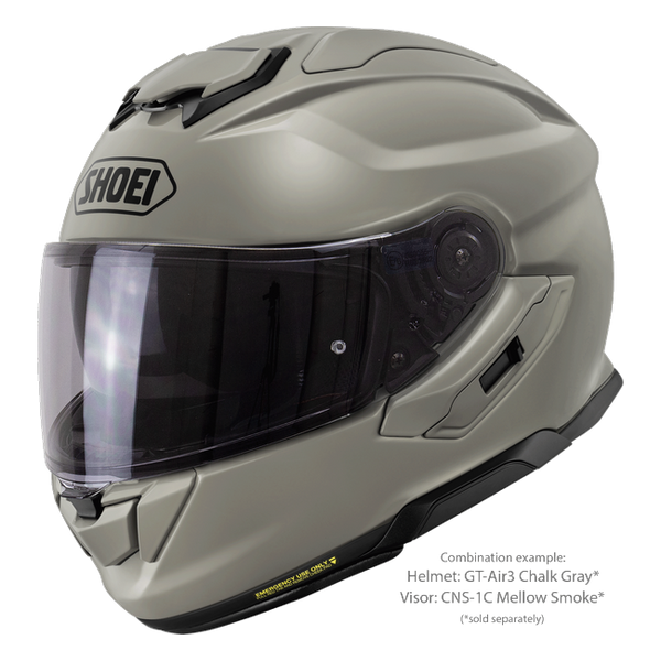 Shoei GT-Air3 Chalk Grey – Sport-Touring Helmet with Sun Visor ECE 22.06 – with optional visor