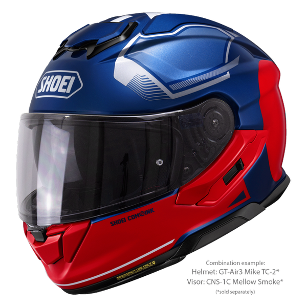 Shoei GT-Air3 Mike TC-2 – Sport-Touring Helmet with Sun Visor ECE 22.06 – with optional visor