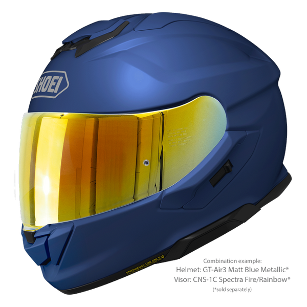 Shoei GT-Air3 Matt Blue Metallic – Sport-Touring Helmet with Sun Visor ECE 22.06 – with optional visor