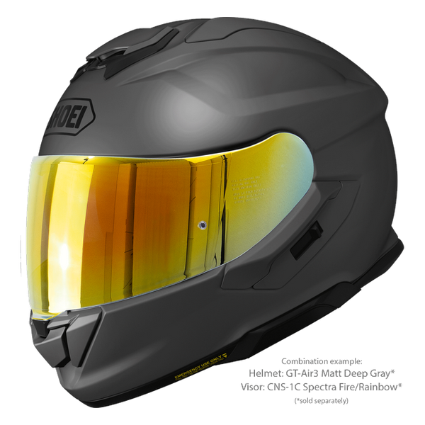 Shoei GT-Air3 Matt Deep Grey – Sport-Touring Helmet with Sun Visor ECE 22.06 – with optional visor