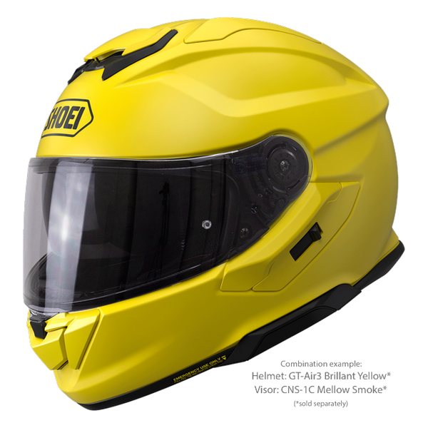 Shoei GT-Air3 Brilliant Yellow – Sport-Touring Helmet with Sun Visor ECE 22.06 – with optional visor