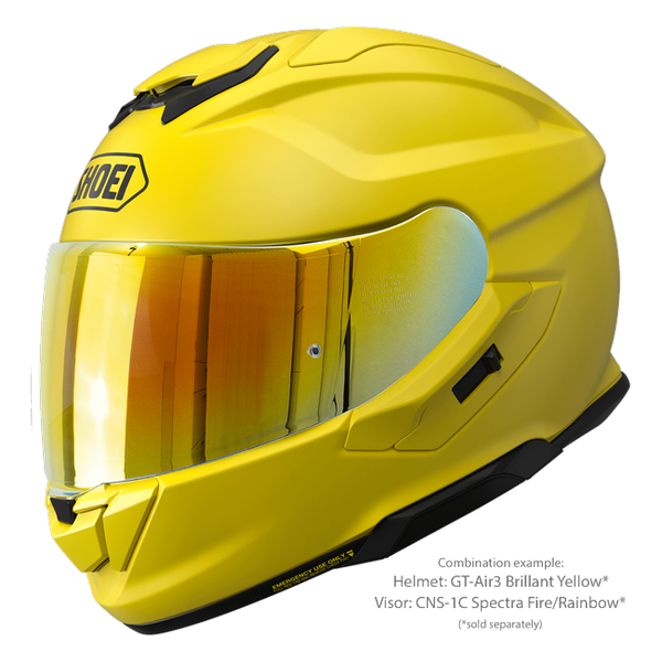Shoei GT-Air3 Brilliant Yellow – Sport-Touring Helmet with Sun Visor ECE 22.06 – with optional visor