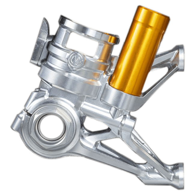 Motocorse CNC GP Style 108mm fork foot set for Ducati Panigale V4/S/R 2025-2026 in anodised aluminium