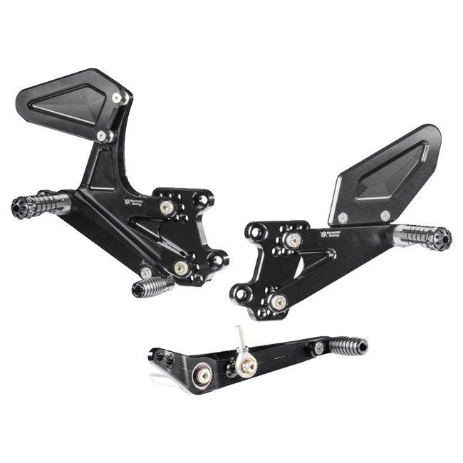 Bonamici Racing rearset system Honda CBR 1000 RR SC77 black anodised H013