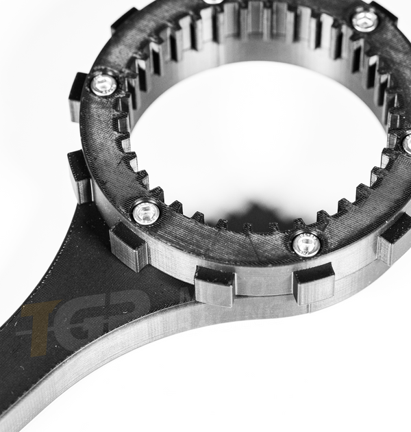 TGP MotoRacing 34-tooth wet clutch holding tool for Ducati Panigale V4 and V4 S