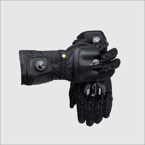 Knox Handroid MK5 men's racing leather gloves in black