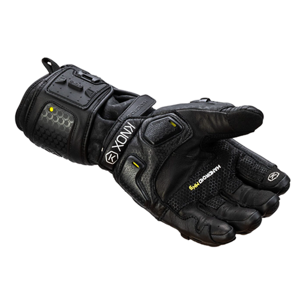 Knox Handroid MK5 men's racing leather gloves in black