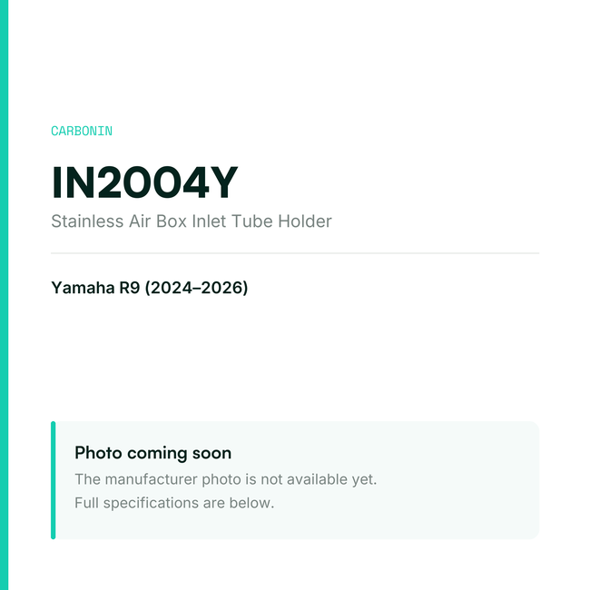 Carbonin Stainless Air Box Inlet Tube Holder Yamaha R9 (2024-2026) IN2004Y — placeholder, product photo coming soon