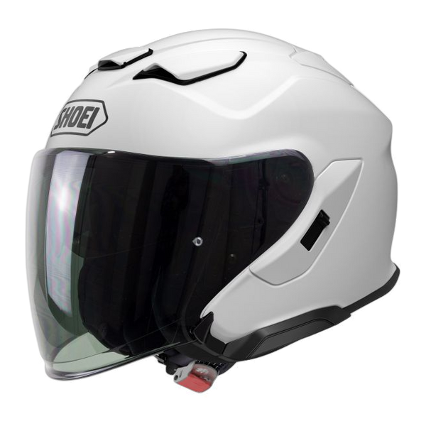 Shoei J-Cruise 3 White – with the optional dark smoke visor
