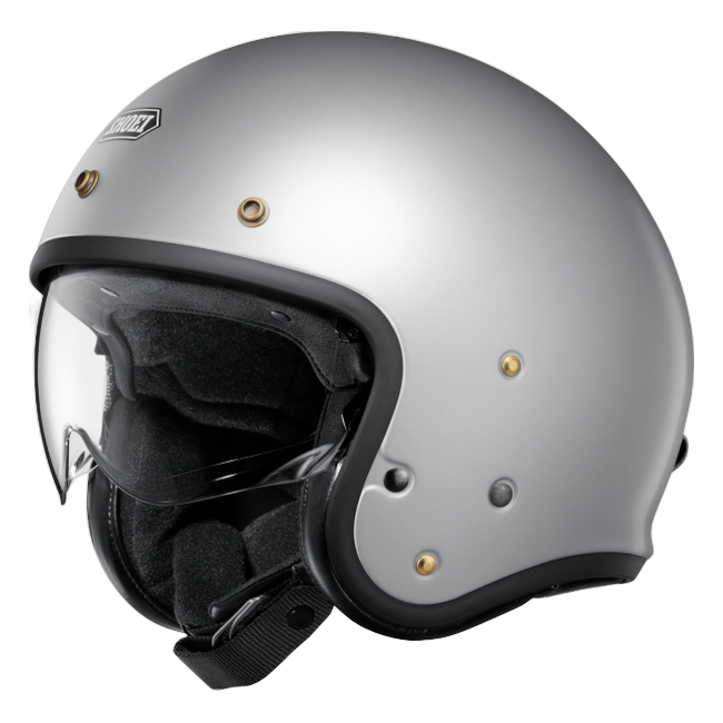 Shoei J•O2 Matt Light Silver – front view