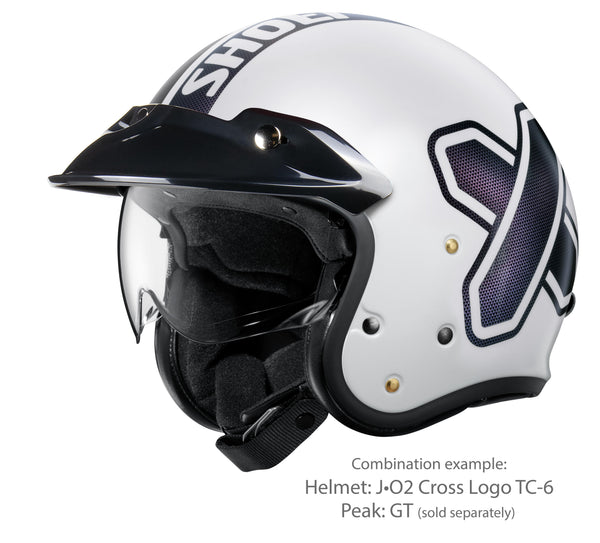 Shoei J•O2 Cross Logo2 TC-6 – with the optional GT peak (sold separately)