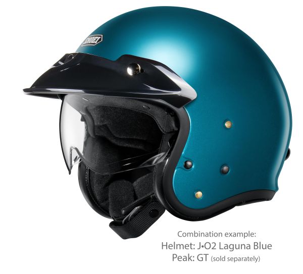 Shoei J•O2 Laguna Blue – with the optional GT peak (sold separately)