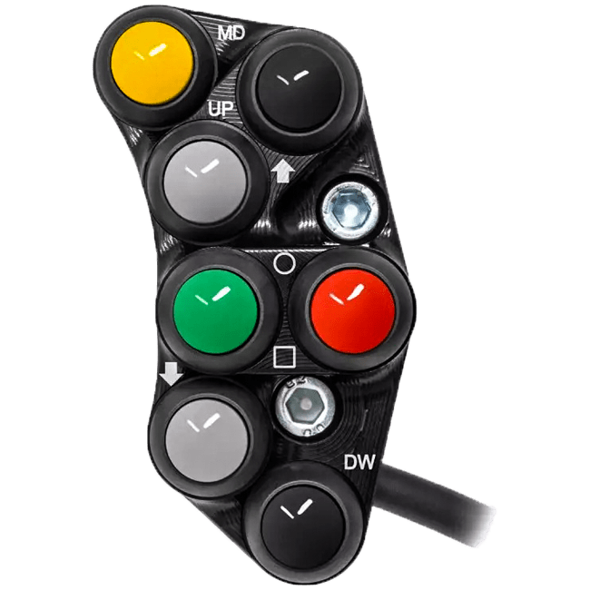 JetPrime JP PSR DU056 race left handlebar switch for Ducati Panigale V4 in anodised aluminium