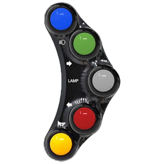 JetPrime left handlebar switch unit for Yamaha YZF-R7 2021-2026 in black finish
