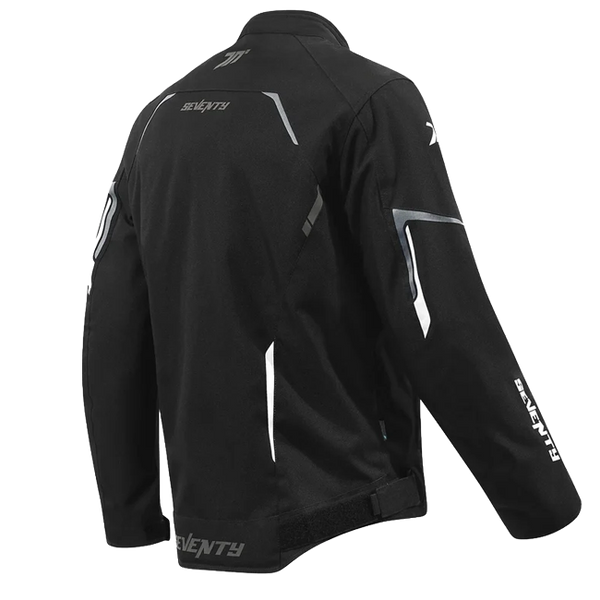 Seventy Degrees Piston Sport-Touring-Jacke – Herren – Schwarz / Grau / Weiß