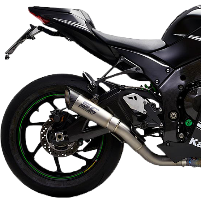 SC-Project S1 titanium slip-on silencer for Kawasaki ZX-10 R/RR 2016–2020