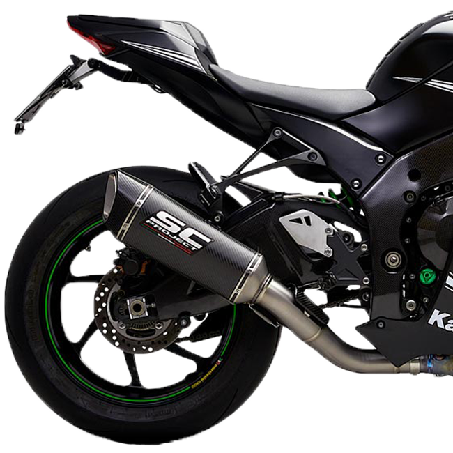 SC-Project SC1-R slip-on silencer for Kawasaki ZX-10 R/RR 2016-2020 carbon titanium K22A-DET91