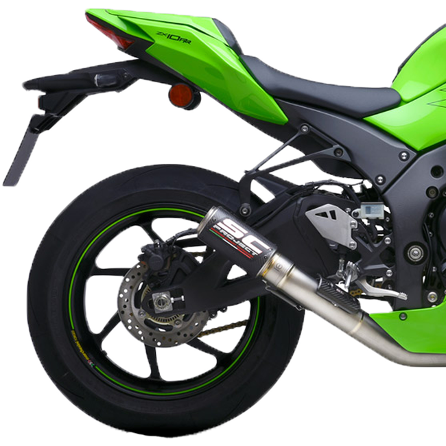 SC-Project CR-T slip-on silencer Kawasaki ZX-10 R/RR 2021-2026 titanium carbon finish