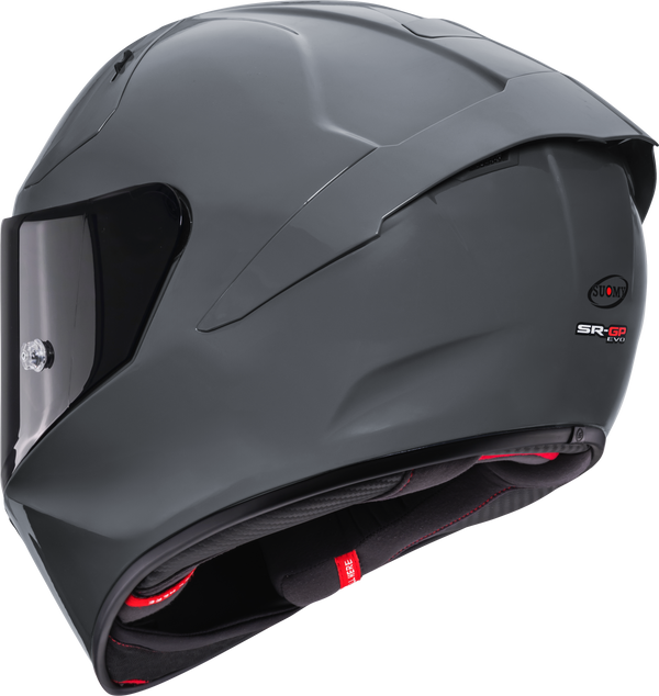 Suomy SR-GP Evo full-face racing helmet in plain grey