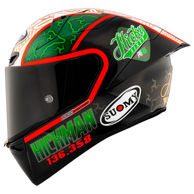 Suomy S1-XR GP Peter Hickman Replica 2024 full-face racing helmet gloss finish
