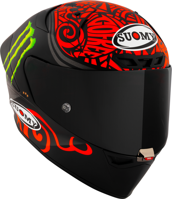Suomy S1-XR GP full-face helmet in Francesco Pecco Bagnaia Monster Replica 2024 matte livery