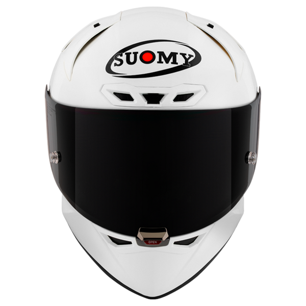 Suomy S1-XR GP full-face racing helmet in plain gloss white