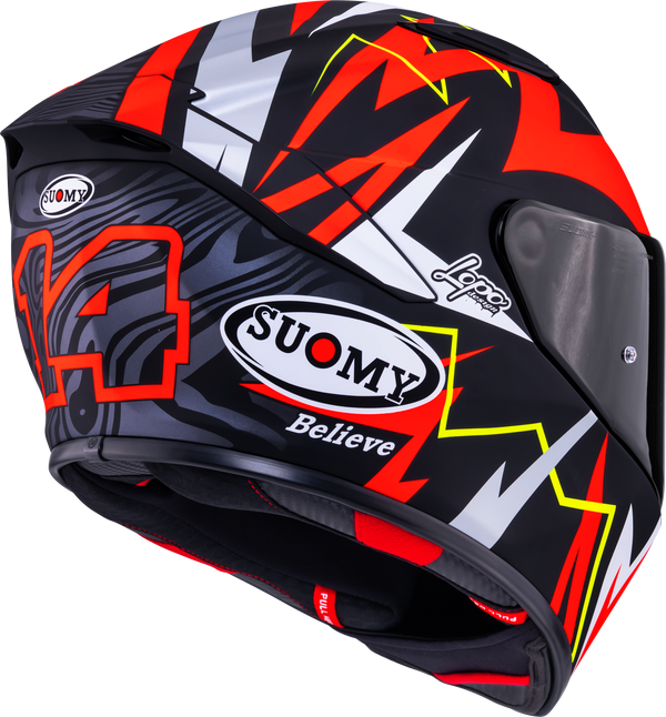 Suomy Track-1 full-face helmet matte red Sam Lowes Replica 2025