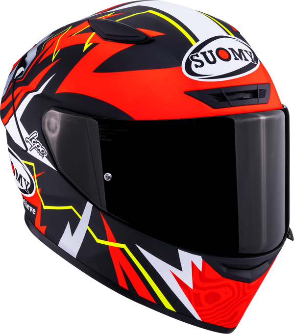Suomy Track-1 full-face helmet matte red Sam Lowes Replica 2025