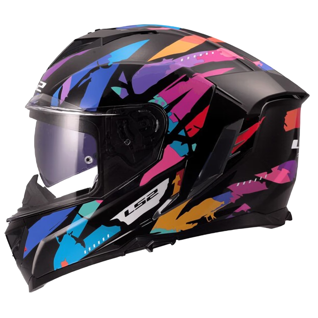 LS2 FF818 Storm III Helm – Kaos Black/Purple/Blue