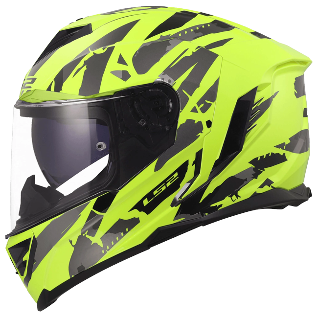 LS2 FF818 Storm III Helmet – Kaos Hi-Vis Yellow