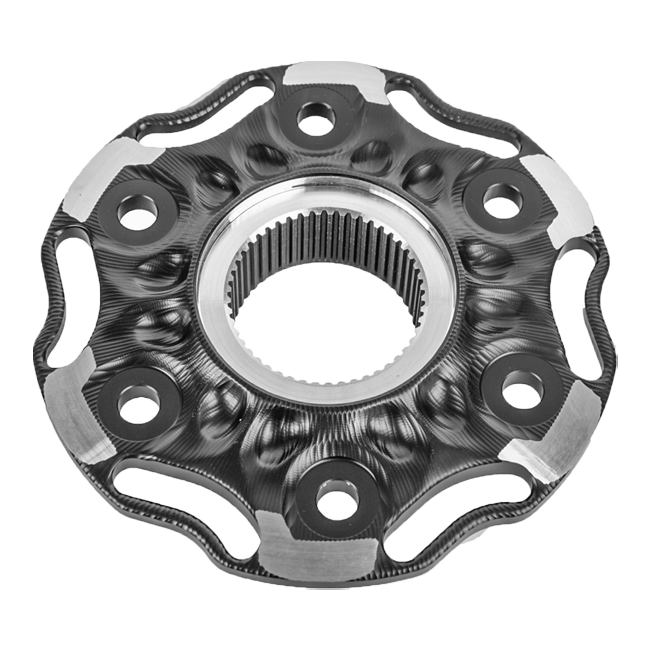 Spider Racing black anodised rear sprocket carrier for Ducati Panigale V4/S/R 2018-2024