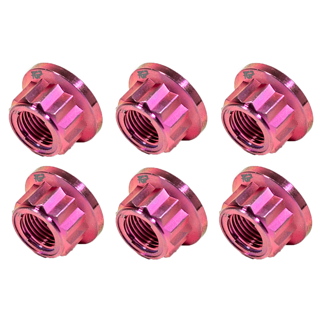 TGP MotoRacing titanium M10x1.25 purple anodised sprocket carrier nut kit for Ducati Panigale V4