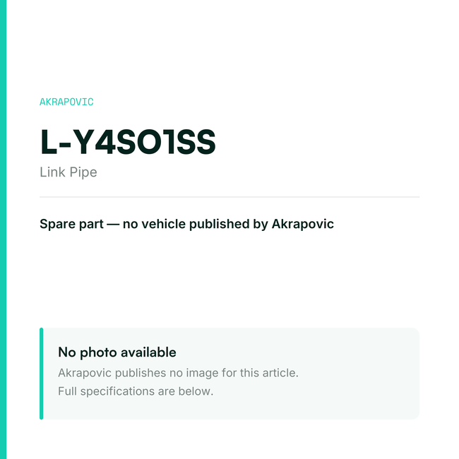 Akrapovic Link Pipe L-Y4SO1SS — placeholder, no manufacturer photo available