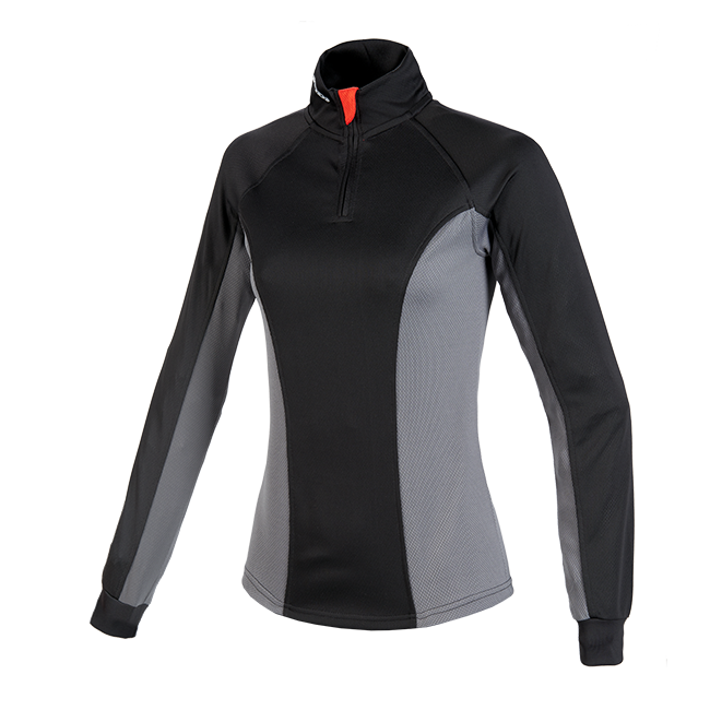 Spidi Thermo Chest women's motorcycle base layer top in black and anthracite L73172