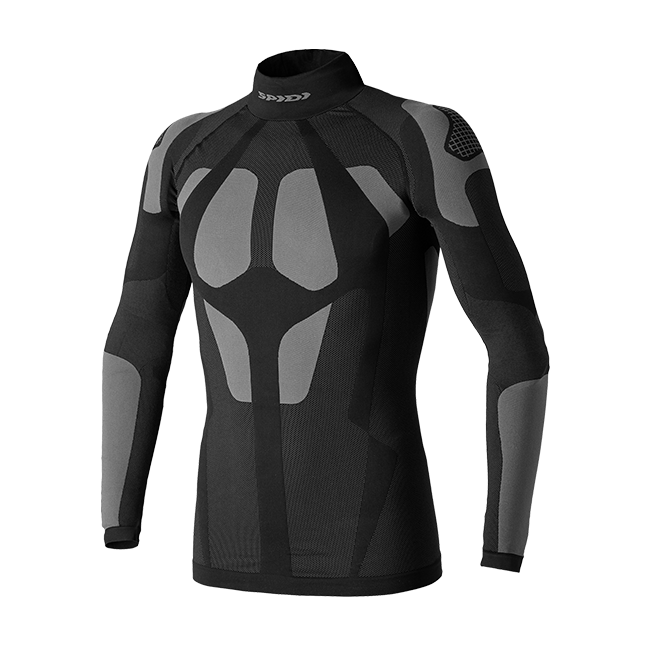 Spidi Seamless motorcycle base layer top men's black grey L77010