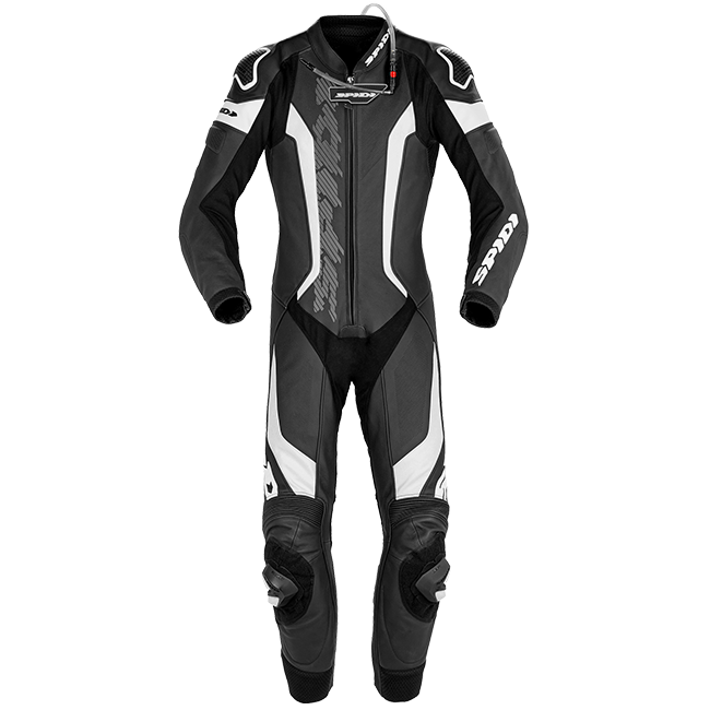 Spidi Laser Pro perforated leather one-piece race suit men's black and white Y154011