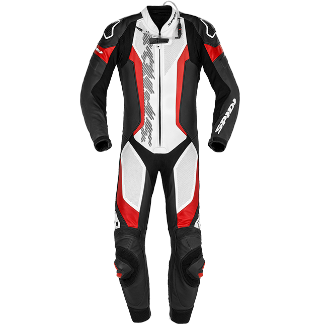 Spidi Laser Pro Perforated one-piece leather race suit in red, men's, part Y154014