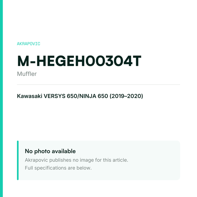 Akrapovic Muffler M-HEGEH00304T — placeholder, no manufacturer photo available