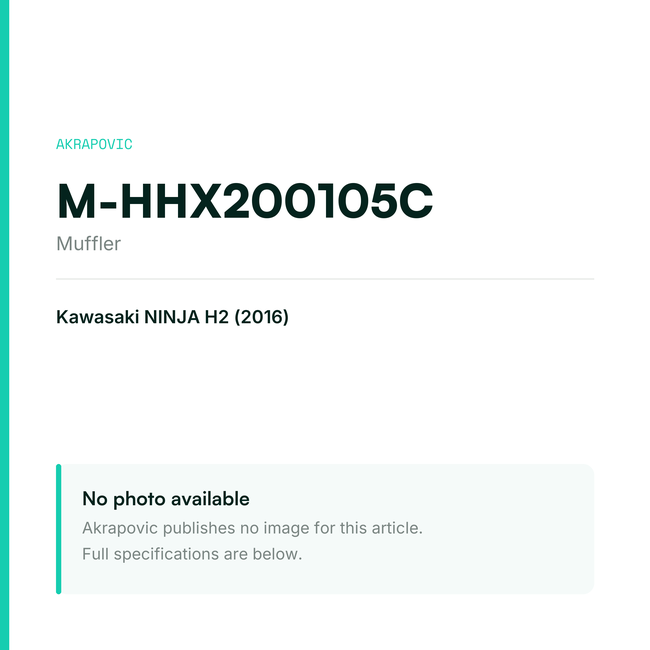 Akrapovic Muffler M-HHX200105C — placeholder, no manufacturer photo available