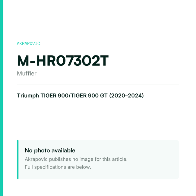 Akrapovic Muffler M-HR07302T — placeholder, no manufacturer photo available