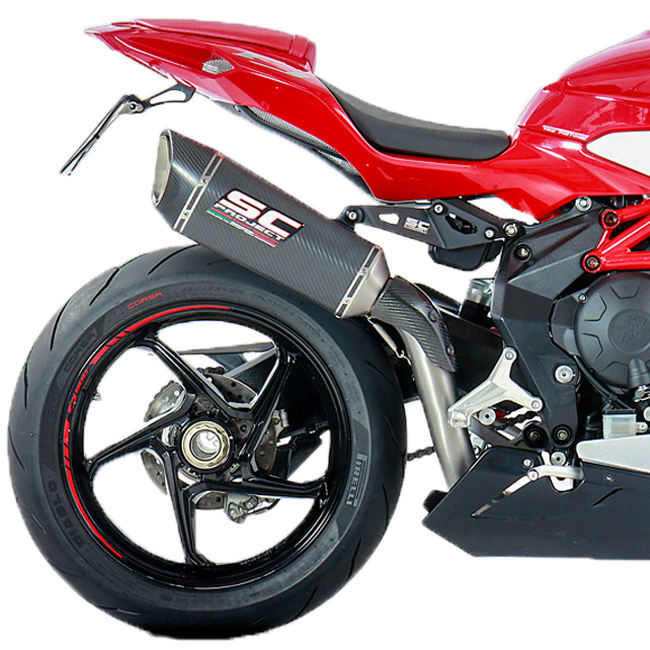 SC-Project SC1-R slip-on silencer for MV Agusta F3 675/800 2017-2023 carbon titanium