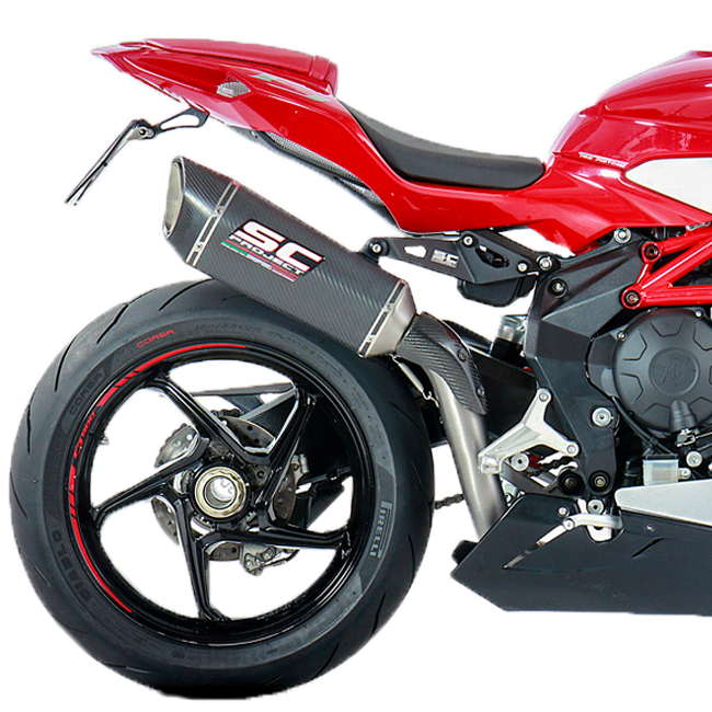 SC-Project SC1-R slip-on silencer for MV Agusta F3 675/800 carbon and titanium variants